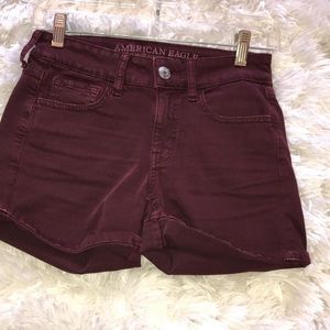 American Eagle Burgundy shorts